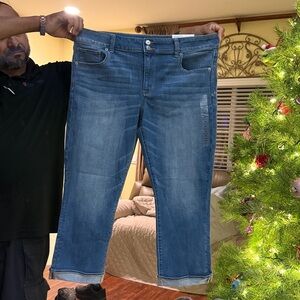 American Eagle Outfitters Artist Crop Jeans - Blue size 18 nwt